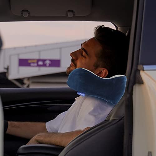 Travel Pillow,Travel Neck Pillows for Sleeping,100% Pure Memory Foam Soft Comfort & Support Pillow for Airplane/Car/Office&Home Rest Use-Blue - Image 8